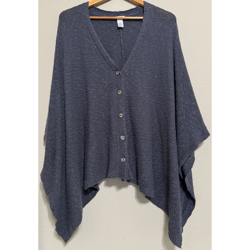 J Jill Cardigan S-L Blue Lightweight Shawl Coastal Grandma Beach Resort Arm-Hole